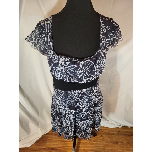 Sweet Pea Tops - Vintage Y2K Sweet Pea by Stacy Frati Anthropologie Black Paisley Baby Doll Top L